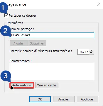 Le symbole $ cache le répertoire