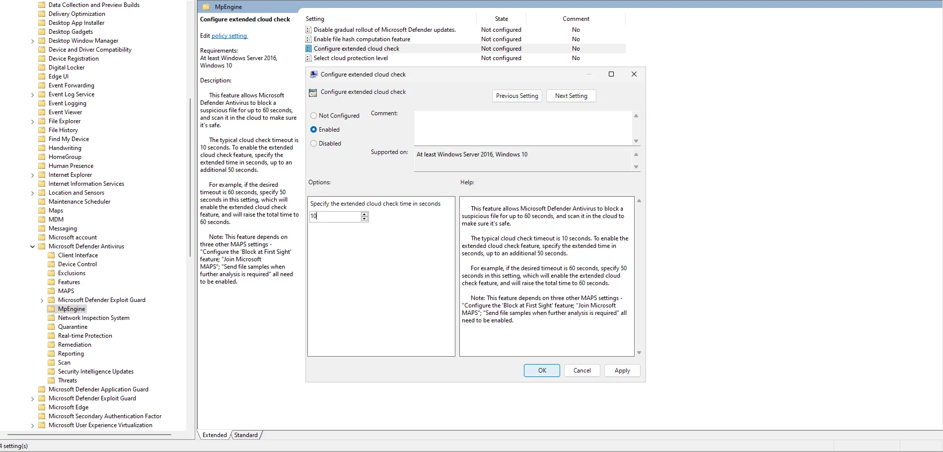 Vérification Cloud étendue
